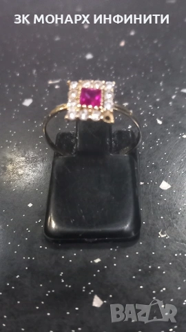 Златен Пръстен / липсват 2 камъчета, снимка 4 - Пръстени - 53079867