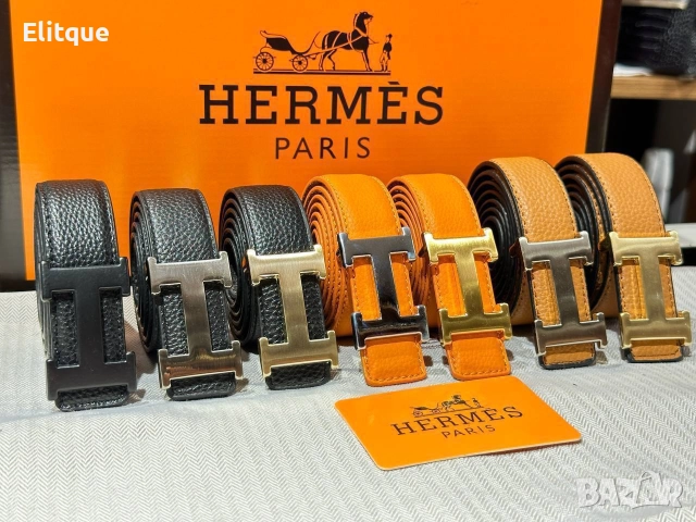колани от естествена кожа в кутия Hermes , снимка 5 - Колани - 52908187