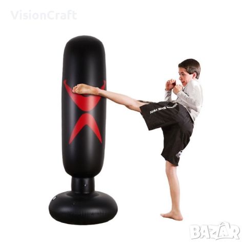 PVC Надуваема боксова круша 160 см, за деца и възрастни, с подсилена основа, снимка 1 - Бокс - 45466962