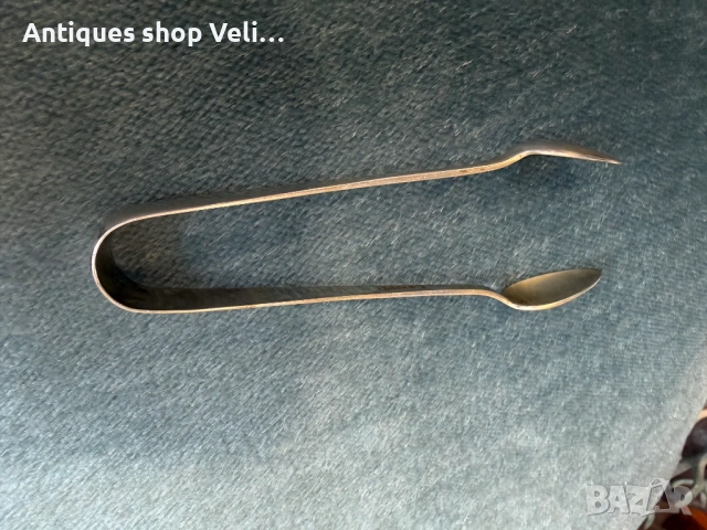 Сребърна щипка за лед/захар №8003 , снимка 2 - Други ценни предмети - 53926178