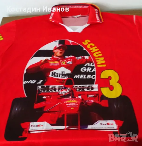 Ferrari F1 Michael Schumacher Formula 1 мъжка тениска, снимка 2 - Тениски - 47016952