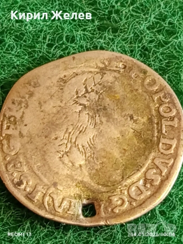 Сребърна монета 6 кройцера 1671г. Леополд първи Унгария за КОЛЕКЦИЯ 52995, снимка 4 - Нумизматика и бонистика - 53093864