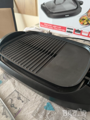 Скара Tefal 2 в 1 - Grill скара и плоча + капак, снимка 3 - Скари - 52428648