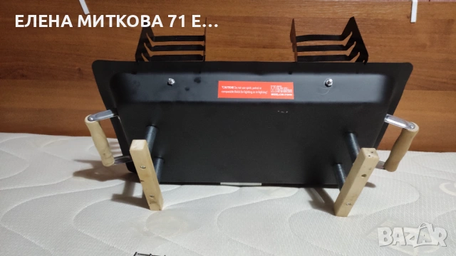 Преносимо барбекю на дървени въглища с две скари, снимка 5 - Барбекюта - 54071224