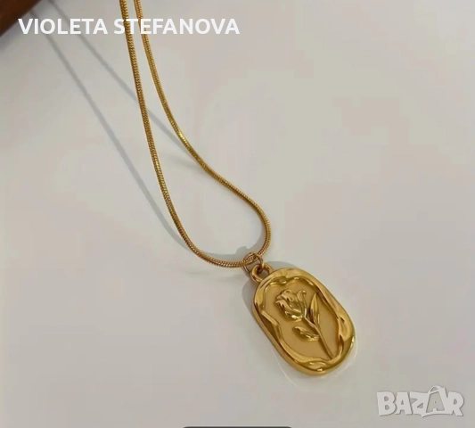 Дамски позлатени бижута от медицинска неръждаема стомана , снимка 7 - Колиета, медальони, синджири - 52805116