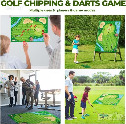 Комплект за игра на голф, лепкави тренировъчни постелки за голф/дартс за деца и възрастни, снимка 5 - Голф - 45437729