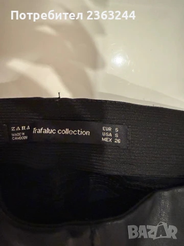 Кожен панталон Zara, снимка 3 - Панталони - 50573632
