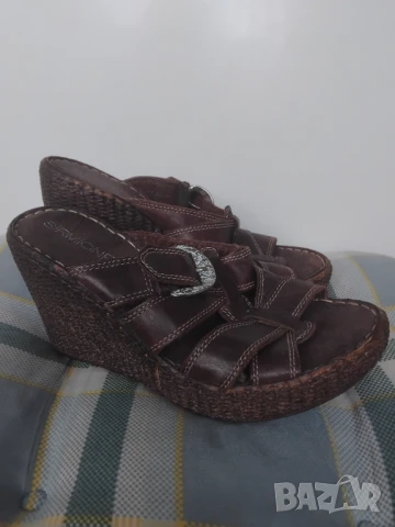 Дамски летни обувки на платформа - изцяло естествена кожа, снимка 3 - Сандали - 50787381