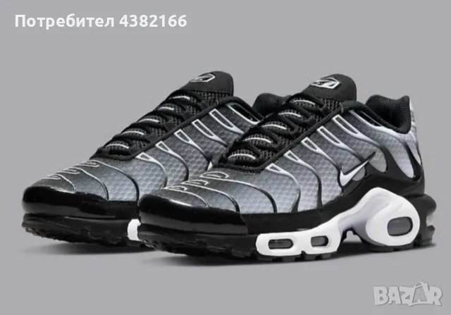 Nike Air Max Plus Black & Metallic Silver, снимка 1 - Маратонки - 49008905