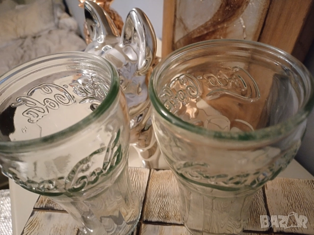 комплект от две оригинални стъклени чаши Кока Кола, снимка 1