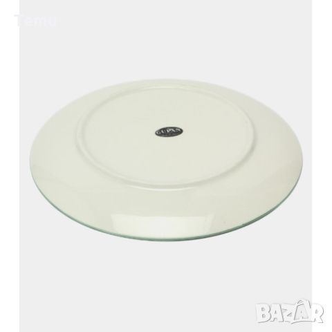 Порцеланова чиния с пластмасова поставка 26см, Листа 1, снимка 2 - Чинии - 46419273