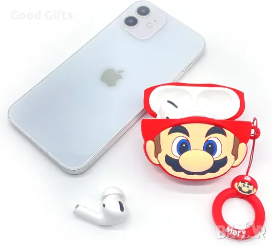 Безжични Bluetooth слушалки Супер Марио AirPods Pro Super Mario, снимка 3 - Безжични слушалки - 49118888