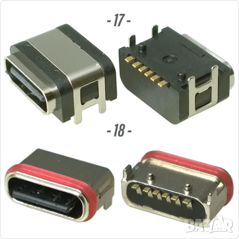 Букса конектор USB Type-C  6 , 4 , 2 pin , Waterproof IP67-IP68  panel mount connector,панелен  монт, снимка 10 - Ремонт на друга електроника - 50423467
