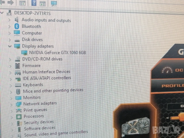 Видеокарта GIGABYTE GTX 1060 6GB, снимка 6 - Видеокарти - 53641209