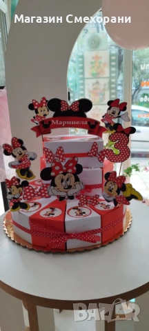 Картонена торта Мини маус, снимка 2 - Декорация за дома - 54151835