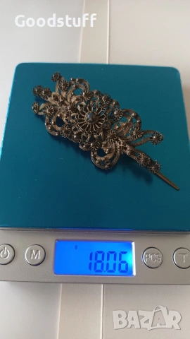 Възрожденска игла,накит,сребро,филигран,носия19в,бабин чеиз , снимка 4 - Антикварни и старинни предмети - 53466938