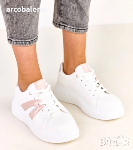 Дамски маратонки на платформа с брокат от Jeromi, 2цвята , снимка 5 - Маратонки - 52025704