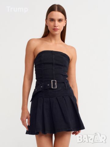 Красива дънкова рокля, цвят черен , снимка 2 - Рокли - 46461478