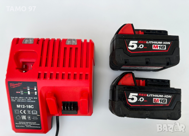 Milwaukee M18 BDD - Акумулаторен винтоверт 2x18V 5.0Ah, снимка 6 - Винтоверти - 45041259