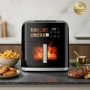 Еърфрайър Oliver Voltz OV51980CF — 8L, 1800W, 12 Програми, LED Дисплей и Прозорец, снимка 4