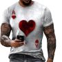 Мъжка тениска с къс ръкав,геометричен 3D принт с дизайн на Асо Пика, снимка 13