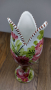 Ръчно рисувана ваза с интересна форма и дизайн.Височина 24,5 см,, снимка 3