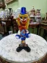Чудесна антикварна италианска стъклена фигура статуетка клоун Мурано , снимка 2