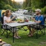 Сгъваема алуминиева маса за къмпинг, риболов и уютни моменти на открито, снимка 1