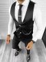 Спортно-елегантен мъжки елек Черен сатен, снимка 1 - Спортни дрехи, екипи - 46007718