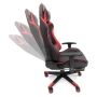 Ергономичен геймърски стол с функция за масаж и подложка за крака - червен, снимка 10