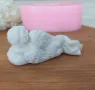 3d спящ ангел на възглавница силиконов молд форма фондан шоколад гипс декор, снимка 2