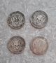 Лот от четири сребърни монети 1 левъ, 3 от 1882г и 1 от 1891 г, снимка 2
