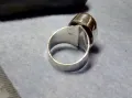 ЕФЕКТЕН ВинтиджАРТ СКЪПОЦЕНЕН СРЕБЪРЕН ПРЪСТЕН СРЕБРО 925 SEZGIN СЕЗГИН с ШЛИФОВАН ЧЕРЕН ОНИКС 29924, снимка 8