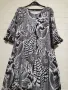 ДЪЛГА СТРАХОТНА ЧЕРНО БЯЛА РОКЛЯ 2XL-3XL, снимка 6