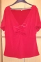 Червена дамска блуза с къс ръкав, снимка 1