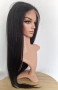 Черна перука от микс естествен косъм и примеси 70 см с Lace 4×4, снимка 7