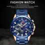 Спортно/Елегантни, Класически кварцови хронографи LIGE *Blue/Black* Titanium !!, снимка 6