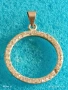 Сребърна висулка кръг с инкрустирани кристали подходящ аксесоар за ежедневието 51799, снимка 7