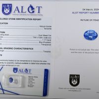 Сертифициран Естествен Танзанит ALGT Antwerp: 39748182, снимка 7 - Други - 45433191