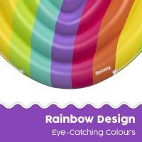 Bestway Надуваем плажен дюшек за 2 души Rainbow за деца и възрастни 1,75 m x 1,63 m, снимка 3 - Надуваеми легла - 45639708