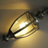 Луксозна висяща лампа полилей тип Фенер, 'бронз' кристални стъкла, отличен, снимка 7 - Лампи за таван - 45698819