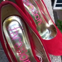 Червени обувки висок ток 38 номер , снимка 3 - Дамски обувки на ток - 45530325