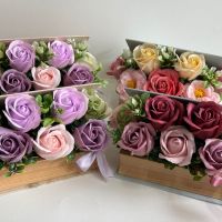 Букет от сапунени рози , снимка 3 - Декорация за дома - 40275710