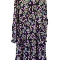 Дамска рокля с флорална щампа и копчета Yoek, 110х75 см, XXL, снимка 2 - Рокли - 45480252