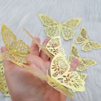 Пеперуди за декорация - цвят злато, снимка 4 - Декорация за дома - 45242041