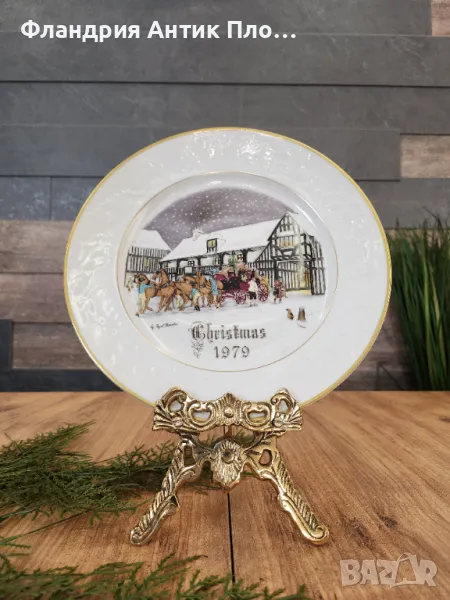 Порцеланова чиния Royal Worcester – "Christmas Eve" 1979 г, снимка 1