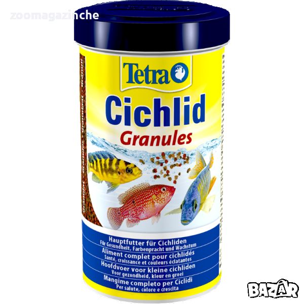 Храна за риби Tetra Cichlid гранули 500 ml, снимка 1