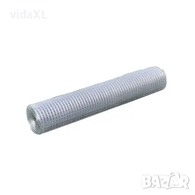 vidaXL Кокошкарска мрежа, поцинкована стомана, 10x1 м, сребриста（SKU:140426）, снимка 1