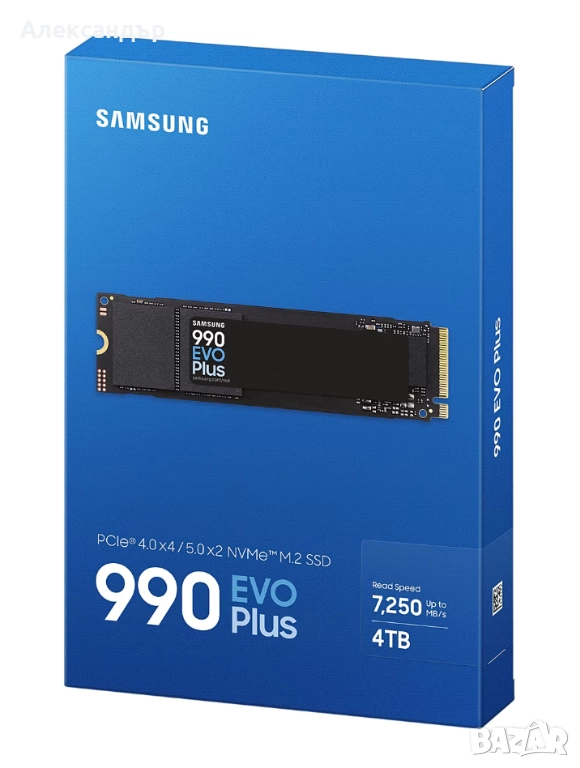 Продавам SSD Samsung 990 Evo Plus, 4TB, M.2, PCIe чисто нов с гаранция, снимка 1