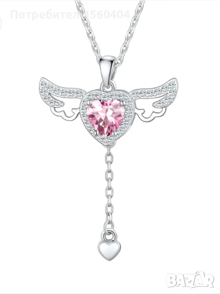 Сребърно колие "Ангелска закрила", снимка 1